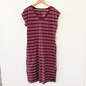 Sonoma Striped midi Tshirt dress Size L